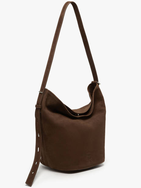 Sac Bandoulière Cavalier Nubuck Cuir Etrier Marron cavalier nubuck ECAN126M vue secondaire 4